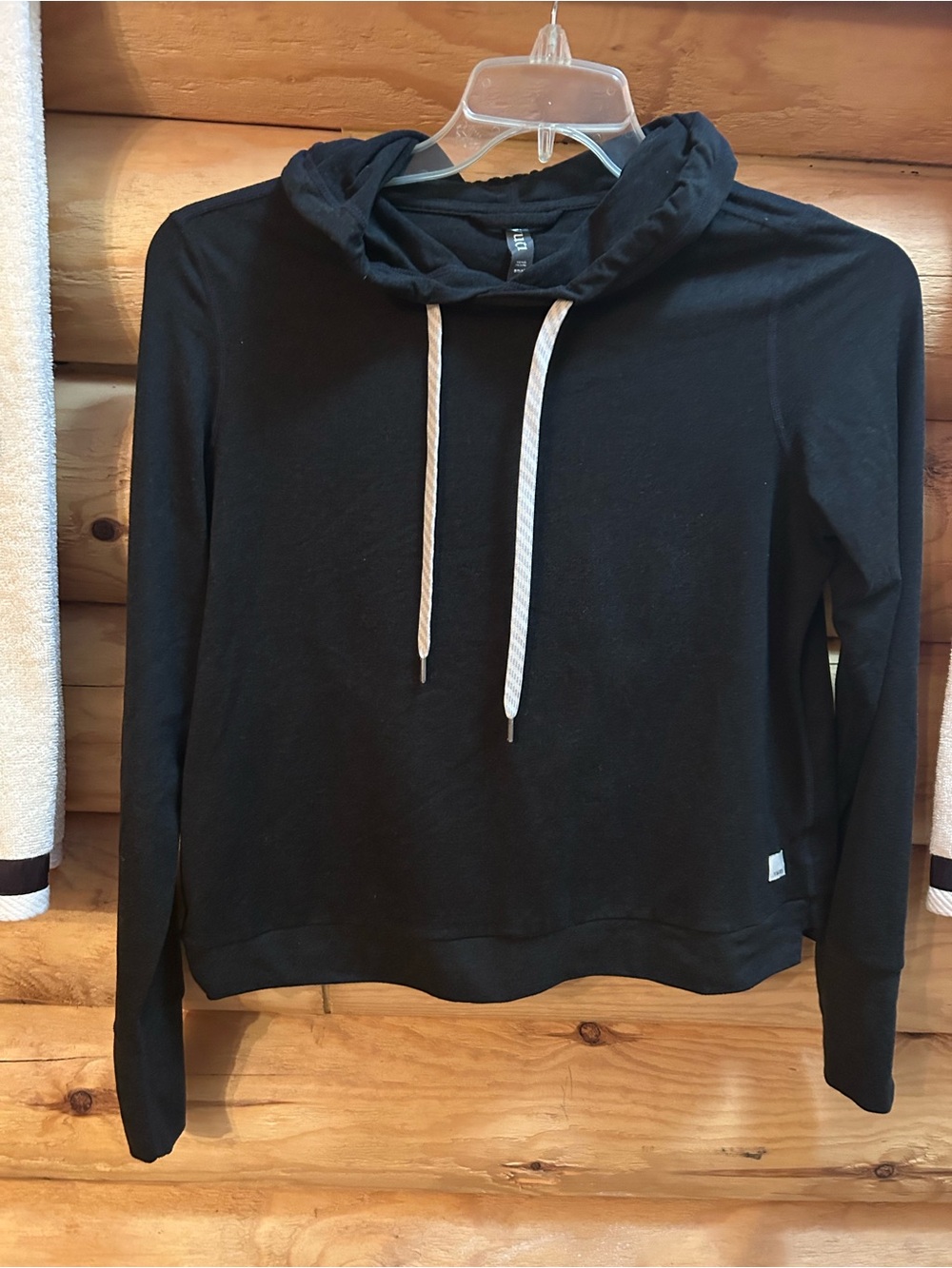 Vuori Black Halo Pullover Hoodie with Drawstrings